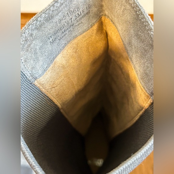 HPπ NWOT Johnston & Murphy Gray Suede and Leather Jade Riding Boots Size 7.5 - Picture 8 of 10